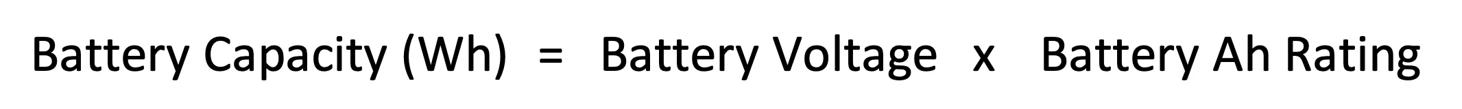 battery capacity formula
